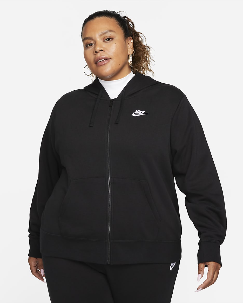 Plus size full zip hoodie online